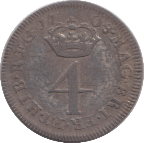 1708 MAUNDY FOURPENCE ( GVF ) - MAUNDY FOURPENCE - Cambridgeshire Coins