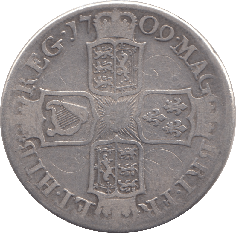 1709 HALFCROWN ( NF ) - Halfcrown - Cambridgeshire Coins