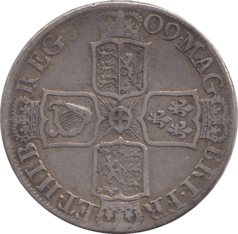 1709 HALFCROWN ( VF ) - Halfcrown - Cambridgeshire Coins