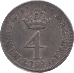 1709 MAUNDY FOURPENCE ( GVF ) - Fourpence - Cambridgeshire Coins