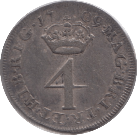 1709 MAUNDY FOURPENCE ( GVF ) - Fourpence - Cambridgeshire Coins