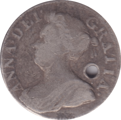 1709 MAUNDY THREE PENCE ( FINE ) HOLED - MAUNDY ONE PENNY - Cambridgeshire Coins