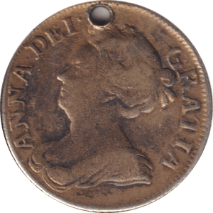 1709 SHILLING ( FINE ) HOLED - SHILLING - Cambridgeshire Coins