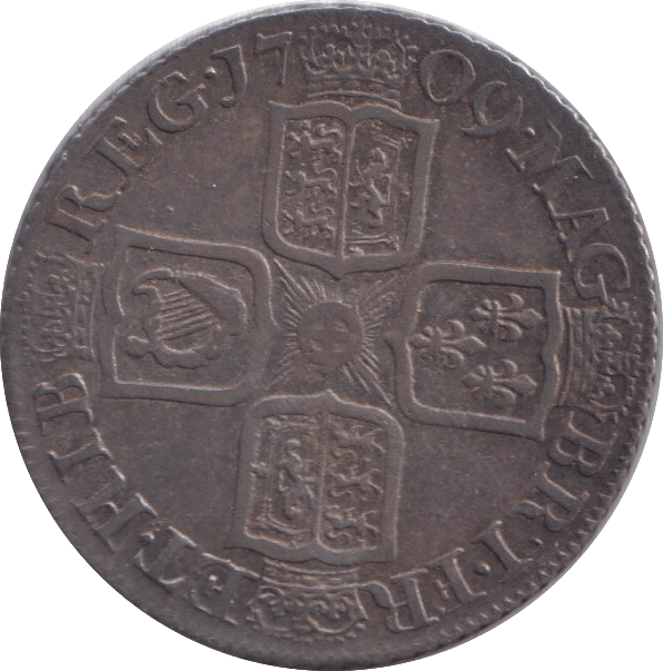 1709 SIXPENCE ( GVF ) - SIXPENCE - Cambridgeshire Coins