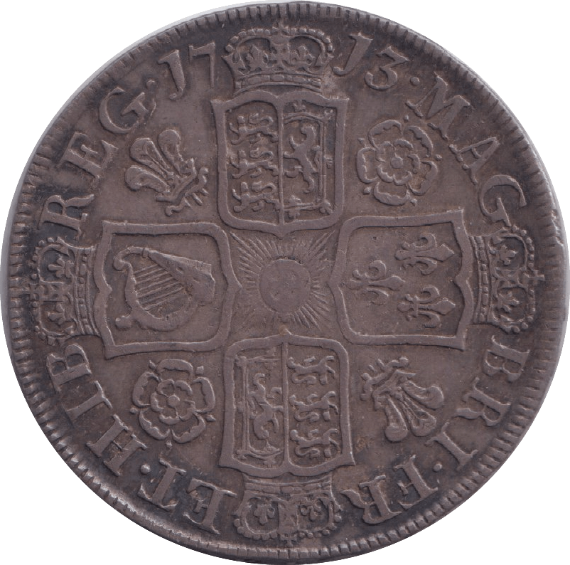 1713 HALFCROWN ( VF ) - HALFCROWN - Cambridgeshire Coins