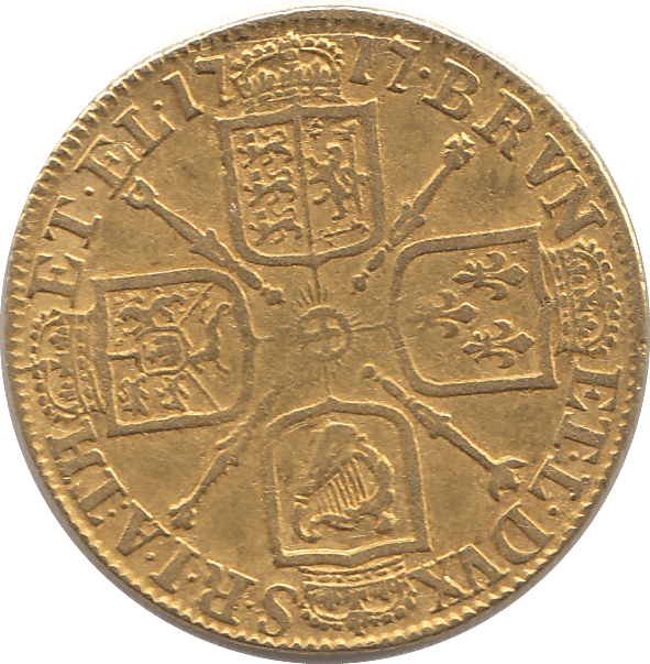 1717 GOLD ONE GUINEA ( VF ) SCARCE DATE - Guineas - Cambridgeshire Coins