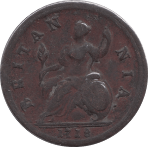 1718 HALFPENNY ( FINE ) - Halfpenny - Cambridgeshire Coins