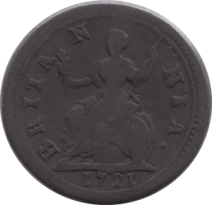 1721 FARTHING ( FINE ) - Farthing - Cambridgeshire Coins