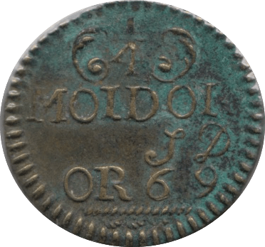 1730 PORTUGUESE QUARTER MOIDORE COIN SCALE WEIGHT - COUNTER WEIGHTS - Cambridgeshire Coins