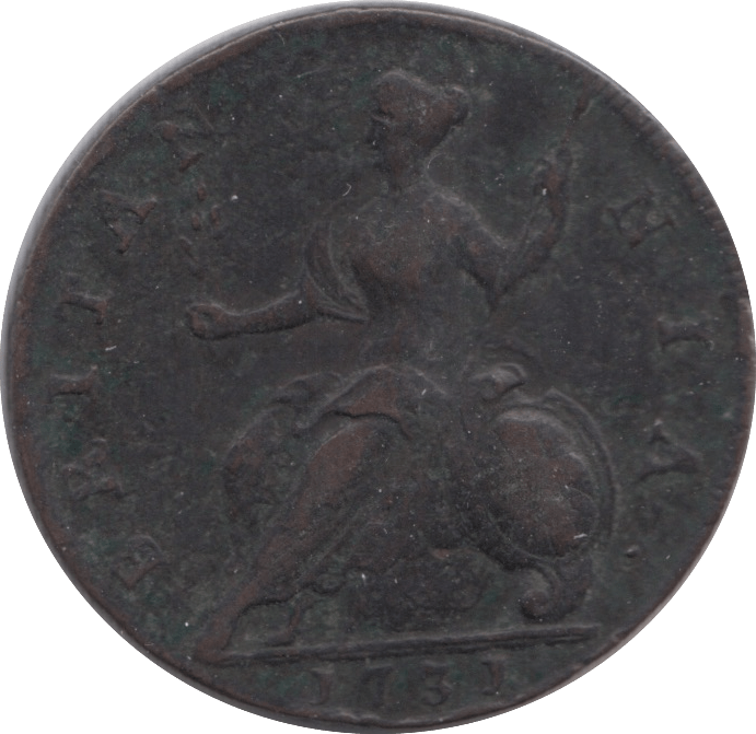 1731 HALFPENNY ( FINE ) - Halfpenny - Cambridgeshire Coins