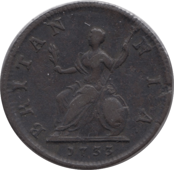 1733 FARTHING ( GF ) - Farthing - Cambridgeshire Coins