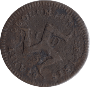 1733 FARTHING ISLE OF MAN - WORLD COINS - Cambridgeshire Coins