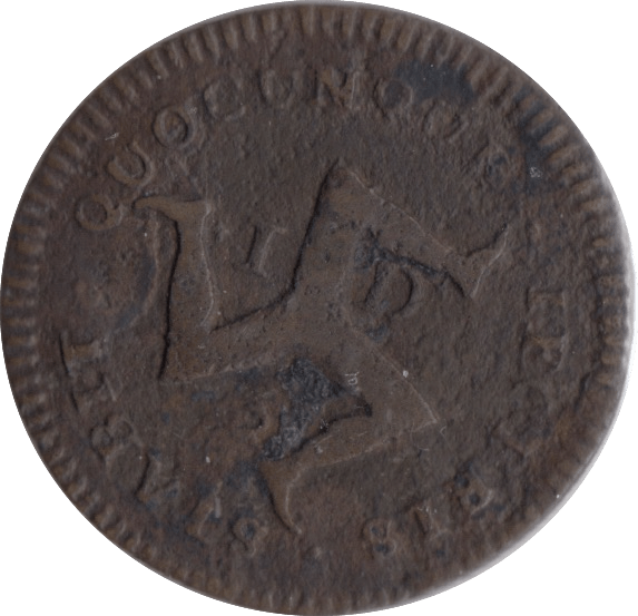 1733 FARTHING ISLE OF MAN - WORLD COINS - Cambridgeshire Coins