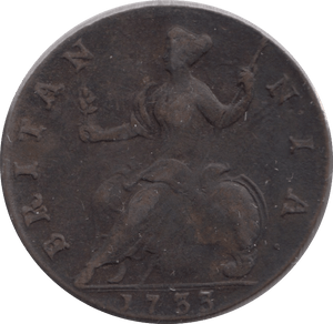 1733 HALFPENNY ( GF ) - Halfpenny - Cambridgeshire Coins