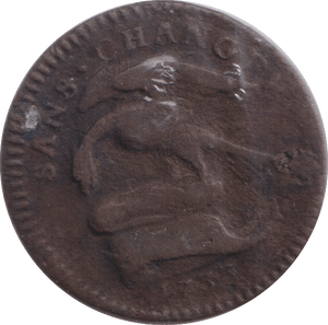 1733 HALFPENNY ISLE OF MAN - WORLD COINS - Cambridgeshire Coins