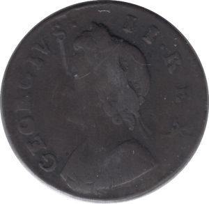 1735 FARTHING ( FINE ) - Farthing - Cambridgeshire Coins