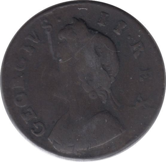 1735 FARTHING ( FINE ) - Farthing - Cambridgeshire Coins