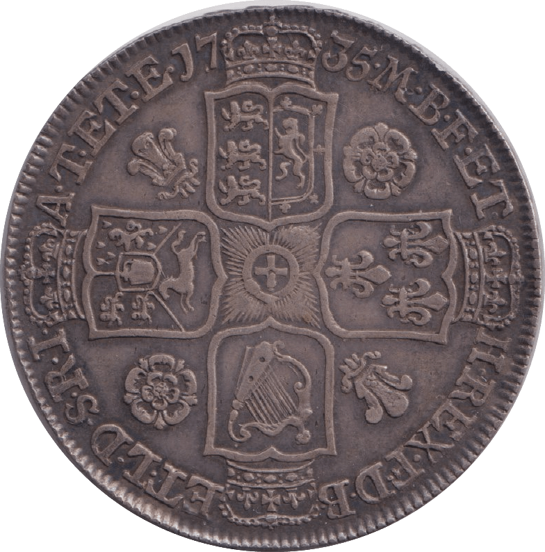 1735 HALFCROWN ( GVF ) - HALFCROWN - Cambridgeshire Coins