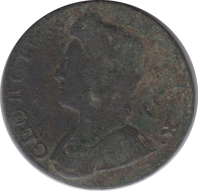 1735 HALFPENNY ( FINE ) - Halfpenny - Cambridgeshire Coins