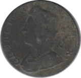 1735 HALFPENNY ( FINE ) - Halfpenny - Cambridgeshire Coins