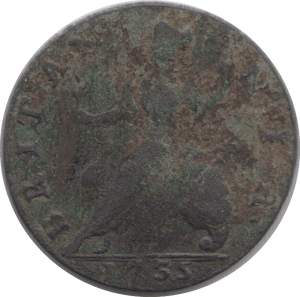 1735 HALFPENNY ( FINE ) - Halfpenny - Cambridgeshire Coins