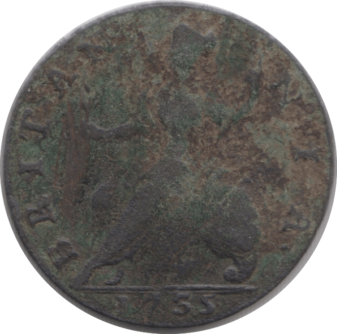 1735 HALFPENNY ( FINE ) - Halfpenny - Cambridgeshire Coins