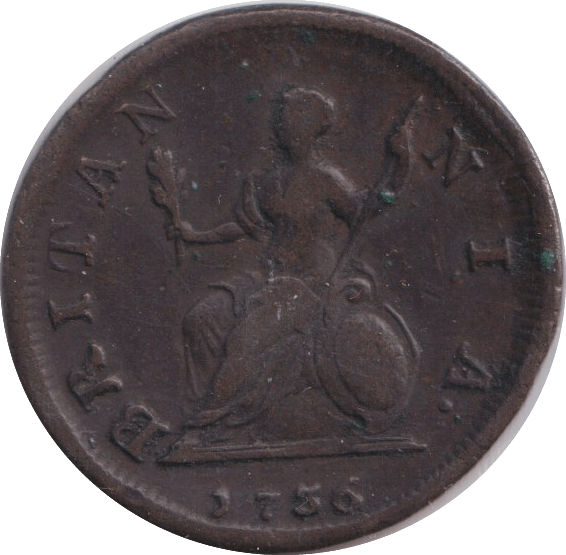 1736 FARTHING ( FINE ) - SHILLING - Cambridgeshire Coins