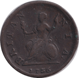 1736 FARTHING ( FINE ) - SHILLING - Cambridgeshire Coins