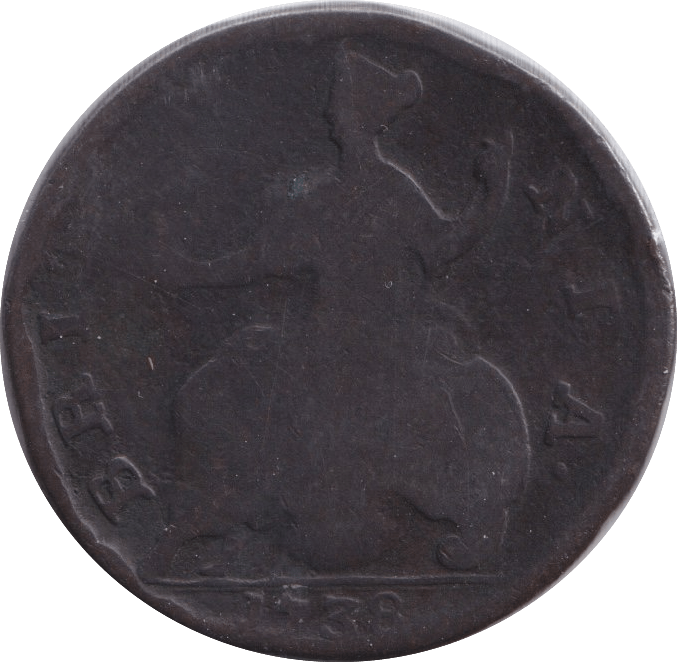 1738 HALFPENNY ( NF ) - HALFPENNY - Cambridgeshire Coins