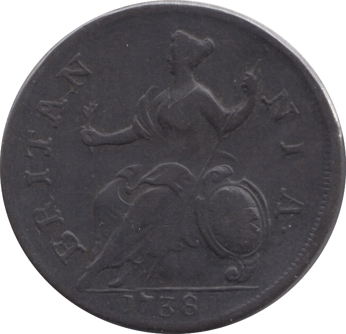 1738 HALFPENNY ( VF ) - Halfpenny - Cambridgeshire Coins