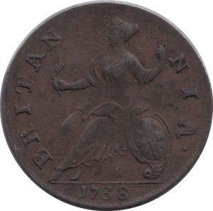 1738 HALFPENNY ( VF ) - Halfpenny - Cambridgeshire Coins