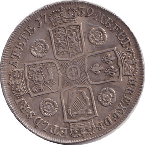 1739 CROWN ( GVF ) - CROWN - Cambridgeshire Coins