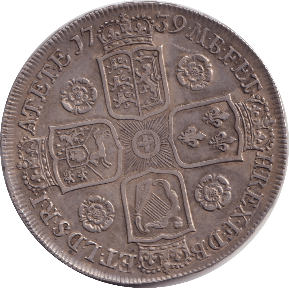 1739 CROWN ( GVF ) - CROWN - Cambridgeshire Coins