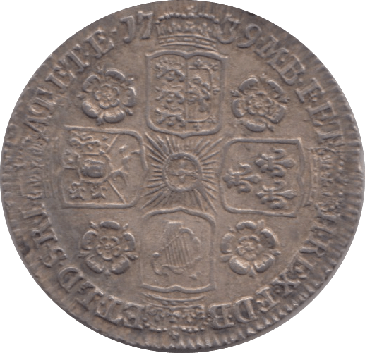 1739 SIXPENCE ( AUNC ) ROSES - Sixpence - Cambridgeshire Coins