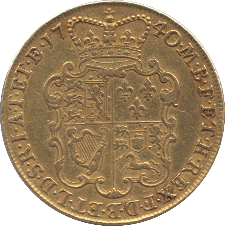 1740 GOLD TWO GUINEA ( VF ) - Guineas - Cambridgeshire Coins