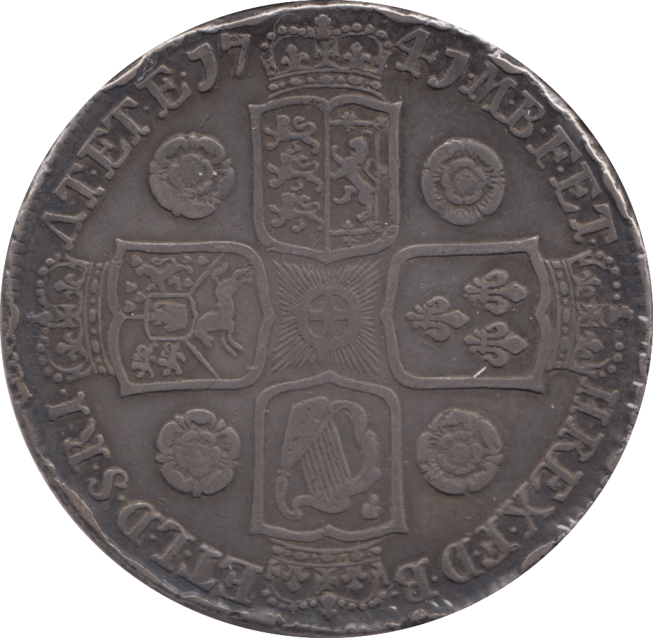 1741 CROWN ( AUNC ) - CROWN - Cambridgeshire Coins