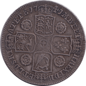 1741 HALFCROWN ( GVF ) - HALFCROWN - Cambridgeshire Coins