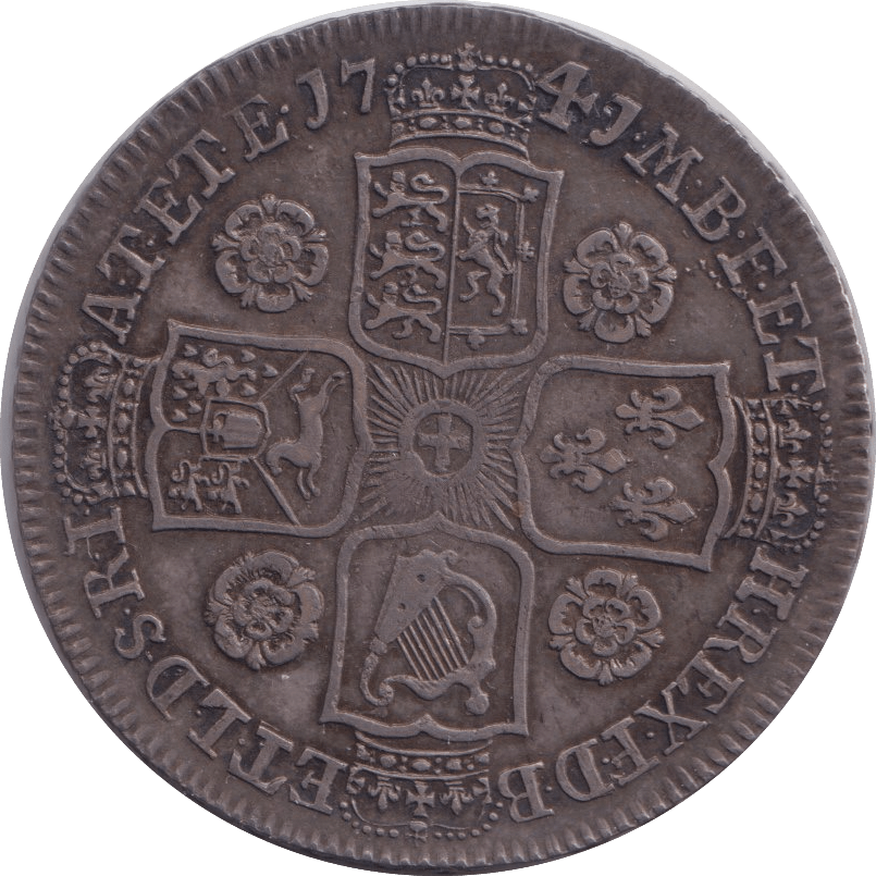 1741 HALFCROWN ( GVF ) - HALFCROWN - Cambridgeshire Coins