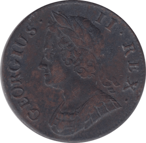 1743 HALFPENNY ( FINE ) - Halfpenny - Cambridgeshire Coins