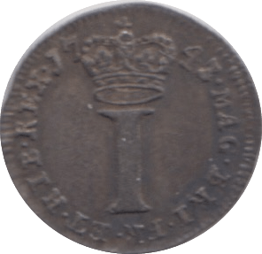 1743 MAUNDY ONE PENNY ( EF ) - MAUNDY ONE PENNY - Cambridgeshire Coins