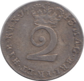 1743 MAUNDY TWOPENCE ( EF ) - MAUNDY TWOPENCE - Cambridgeshire Coins