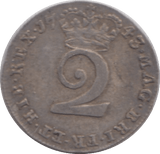 1743 MAUNDY TWOPENCE ( EF ) - MAUNDY TWOPENCE - Cambridgeshire Coins