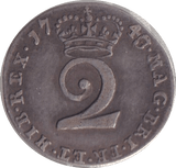 1743 MAUNDY TWOPENCE ( VF ) - MAUNDY TWOPENCE - Cambridgeshire Coins