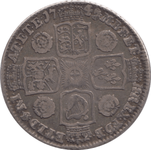 1743 SHILLING ( VF ) - Shilling - Cambridgeshire Coins