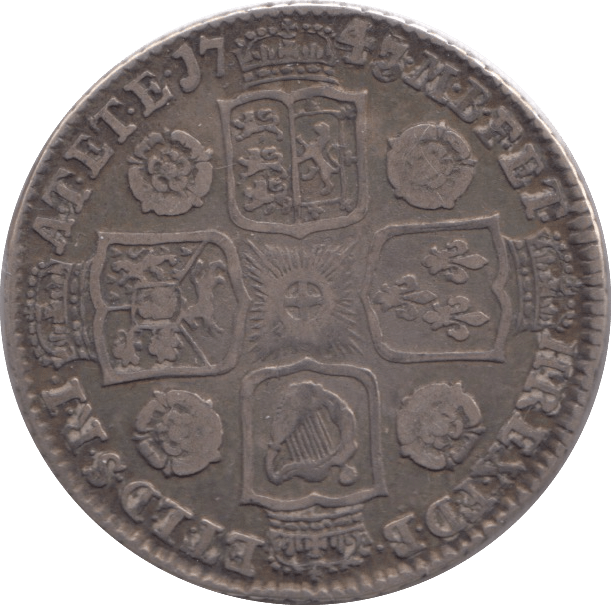 1743 SHILLING ( VF ) - Shilling - Cambridgeshire Coins