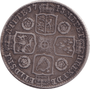 1743 SHILLING ( VF ) - SHILLING - Cambridgeshire Coins