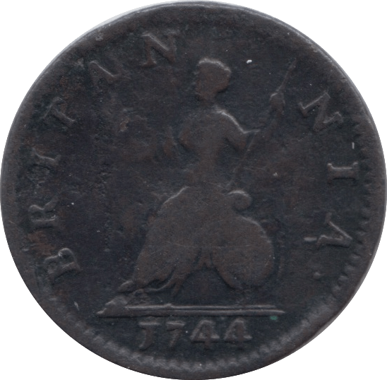 1744 FARTHING ( GF ) - Farthing - Cambridgeshire Coins