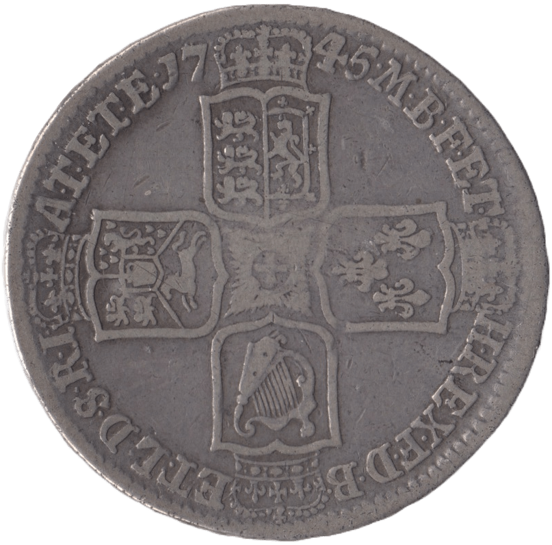 1745 HALFCROWN ( FINE ) LIMA - HALFCROWN - Cambridgeshire Coins