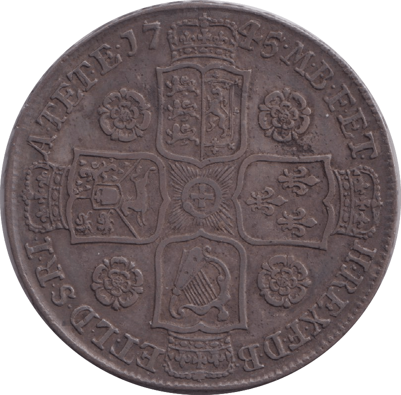 1745 HALFCROWN ( GVF ) - HALFCROWN - Cambridgeshire Coins