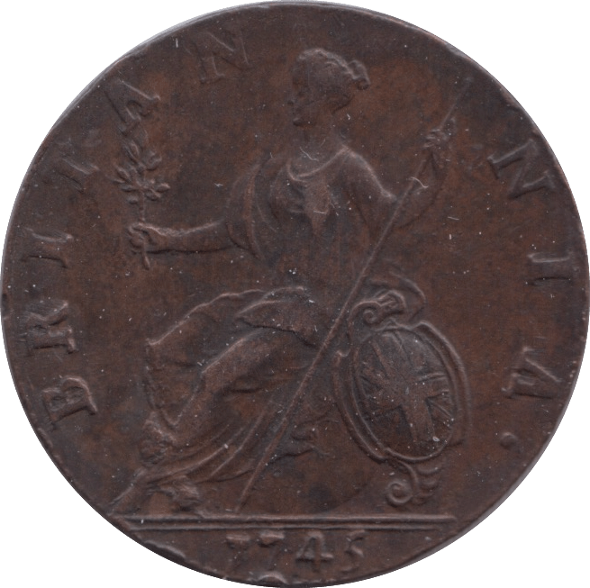 1745 HALFPENNY ( VF ) - Halfpenny - Cambridgeshire Coins